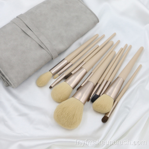 Set de pinceau de maquillage pour cheveux de chèvre personnalisé